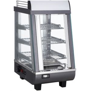 Витрина тепловая настольная, вертикальная, L0.35м, 3 полки, +30/+90С, черная, стекло фронтальное прямое, подсветка, канапе Витрина тепловая настольная, вертикальная, L0.35м, 3 полки, +30/+90С, черная, стекло фронтальное прямое, подсветка, канапе