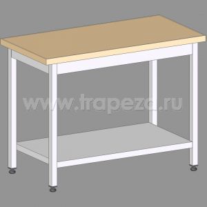 SSK-140/7P-Стол кондитерский разб., б/борта, спл. полка, бук.столешн SSK-140/7P-Стол кондитерский разб., б/борта, спл. полка, бук.столешн