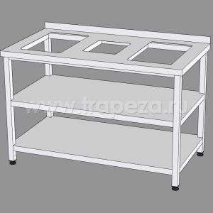 SRs1-120/7P2-02 - стол усил. сварн., борт, 2 спл. полки, 3 отв. для SRs1-120/7P2-02 - стол усил. сварн., борт, 2 спл. полки, 3 отв. для