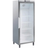 Шкаф холодильный, EN,  400л, 1 дверь стекло, 4 полки, ножки, 0/+10С, дин.охл., нерж.сталь AISI430, R600a