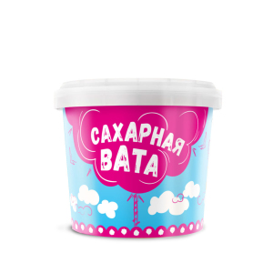 Сахарная Вата в пластиковом стакане с крышкой, клубника, 50г. IML