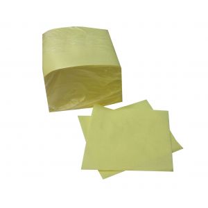 Салфетки бумажные 24х24см однослойные желтые