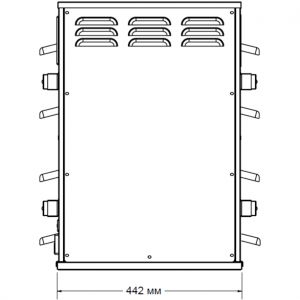 Шкаф-мармит электрический,  8 отсеков GN1/3-65 (4х2), сквозной, таймеры с 2-х сторон, блок упр.справа, нагрев инфракрасный (Новое, после выставок)