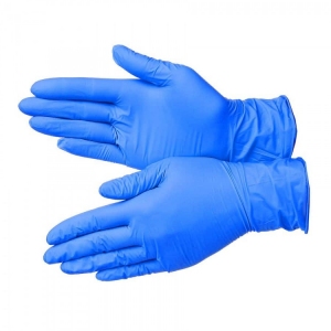 Перчатки нитриловые синие 3г (р.M)