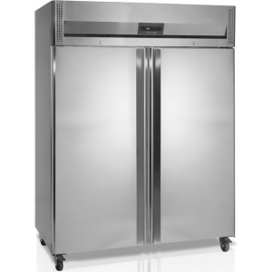 Шкаф холодильный, GN2/1, 1410л, 2 двери глухие, 6 полок, колеса, -2/+10С, дин.охл., нерж.304, R290, LED
