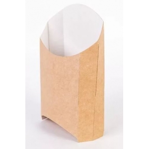 Коробка для картофеля фри 120x54x150мм Крафт бумага