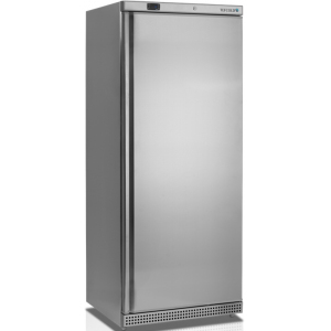 Шкаф холодильный, GN2/1,  605л, 1 дверь глухая, 4 полки, ножки+колеса, 0/+10С, дин.охл., нерж.сталь, R600a