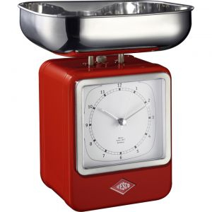 Весы с часами (цвет красный), Scales&Clocks (Без оригинальной упаковки)