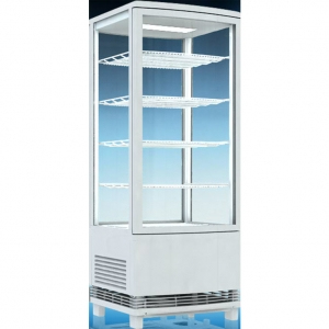 Витрина холодильная настольная, вертикальная, L0.43м, 4 полки, 0/+12С, белая, 4-х стороннее остекление (Уценённое)