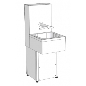 Рукомойник напольный,  500х700х1450мм, 1 мойка, закрытый, сушкилка Dyson (б/у (бывший в употреблении))