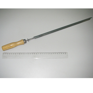 Шампур для гриля-шашлычницы серии МК-22, нерж.сталь, ручка деревянная (б/у (бывший в употреблении))
