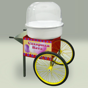 Тележка для аппарата сахарной ваты, 2 колеса, красная (Новое, после выставок)