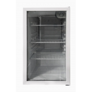 Шкаф холодильный для напитков (минибар),  80л, 1 дверь стекло, 3 полки, ножки, +4/+16С, стат.охл., белый (Новое, после выставок)