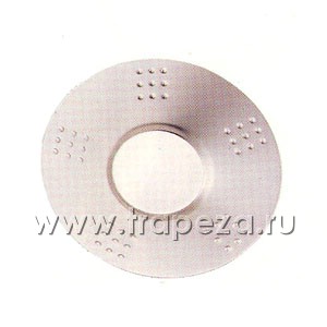 Блюдце для чая D 10,5см матовое (набор 12шт) край ТОЧКИ, нерж.сталь
